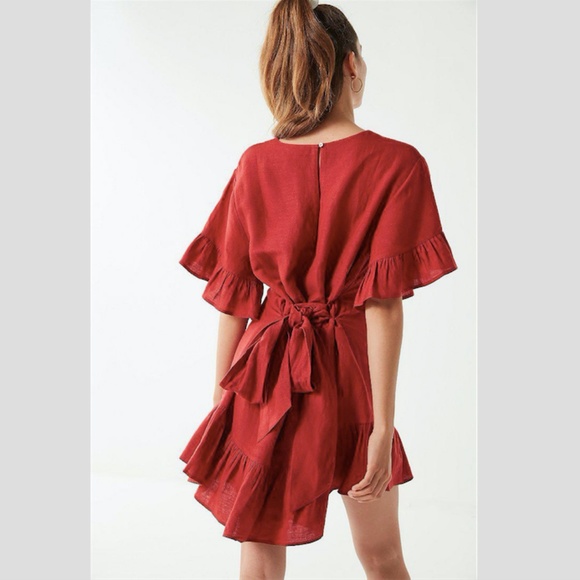 Urban Outfitters Dresses & Skirts - Urban Outfitters Suddenly Spring Red Linen Dress